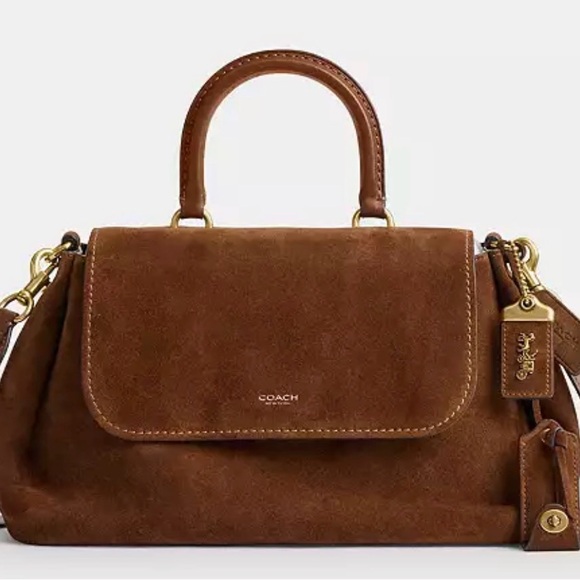 Coach Handbags - Coach Slouchy Rogue Top Handle Bag - Warm Brown UU
